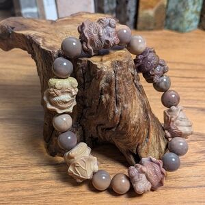 Handmade Agate Panda Crystal Bracelet